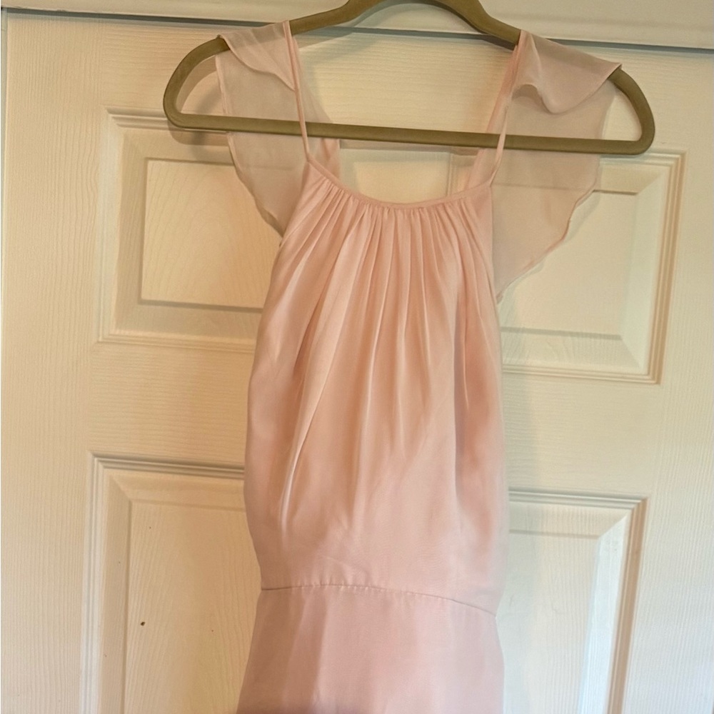 Dessy Collection Elegant Pink Chiffon Dress